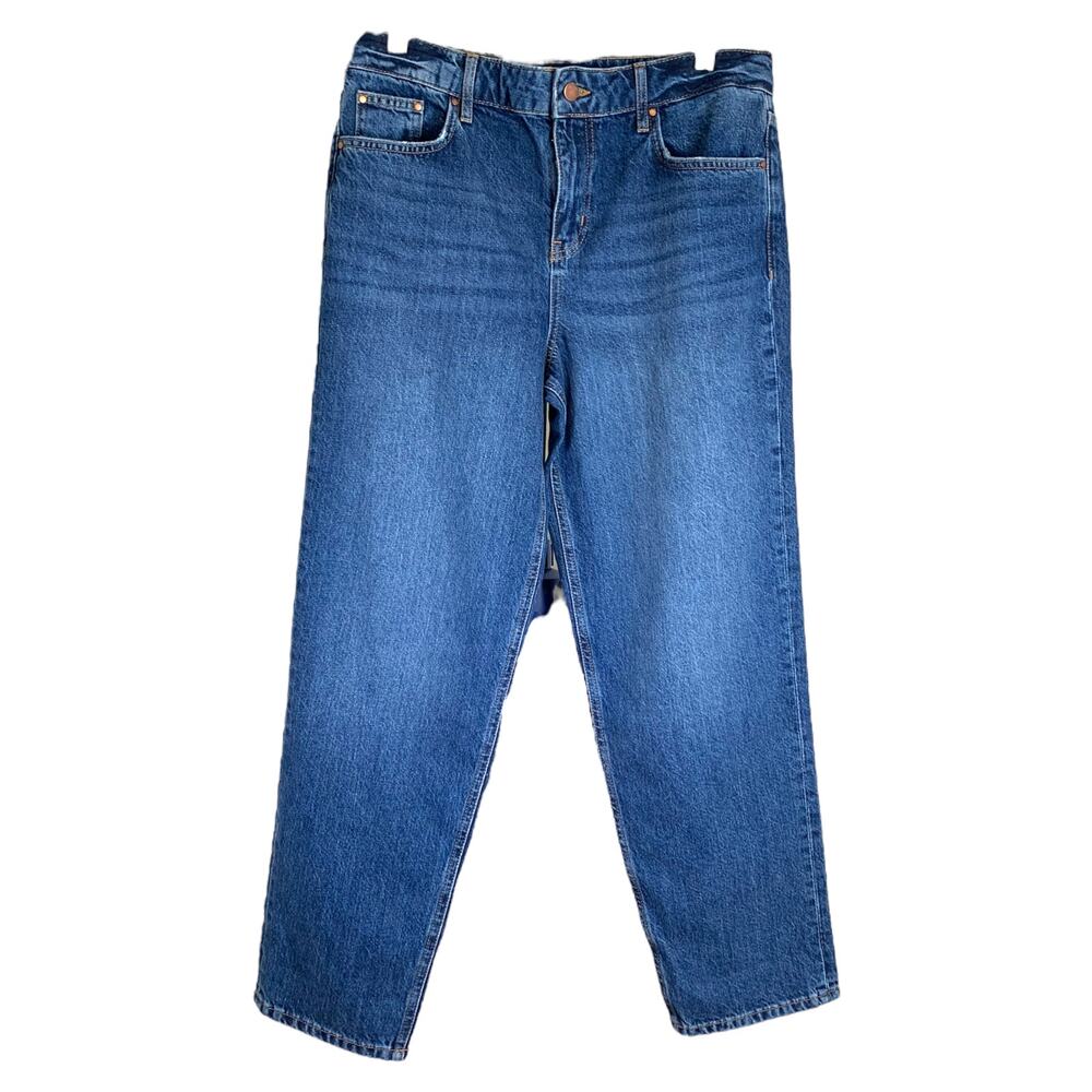 Boden Boyfriend Jeans Womens 6R Blue Denim High Rise Cotton Stretch Medium Wash
